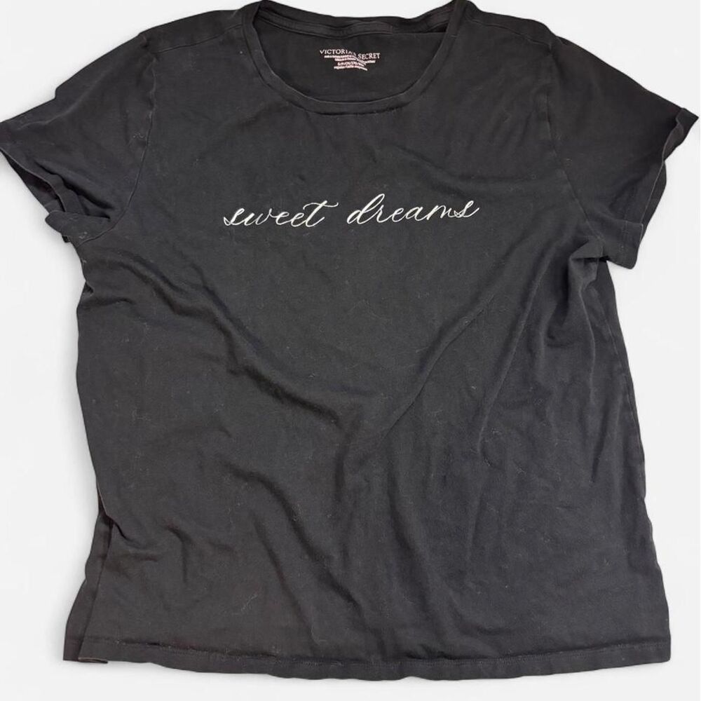 Victoria's Secret Women's Black Sweet Dreams Graphic T-shirt S